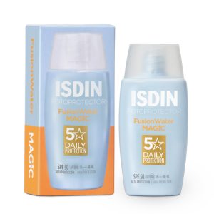 ضد آفتاب ایزدین بی رنگ فیوژن واتر SPF 50 - مناسب صورت و دور چشم