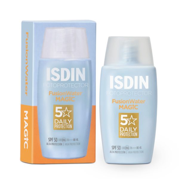 ضد آفتاب ایزدین بی رنگ فیوژن واتر SPF 50 - مناسب صورت و دور چشم